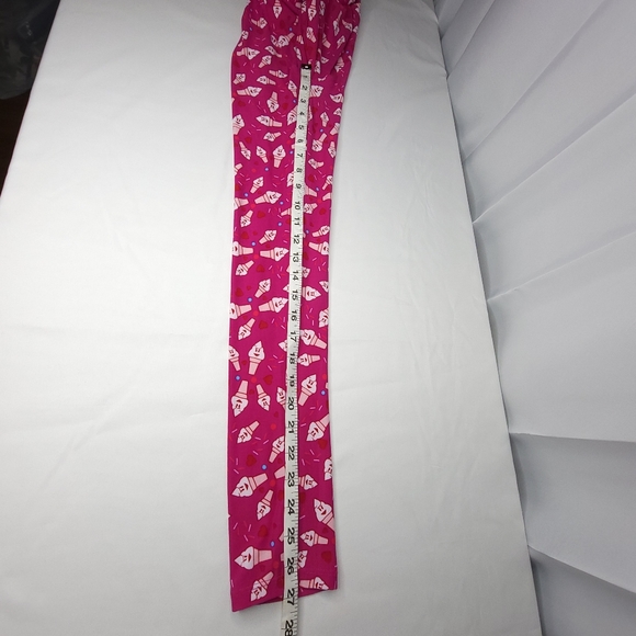 LuLaRoe Leggings Women's One Size 2-10 Ice Cream Theme Pink - Picture 5 of 6